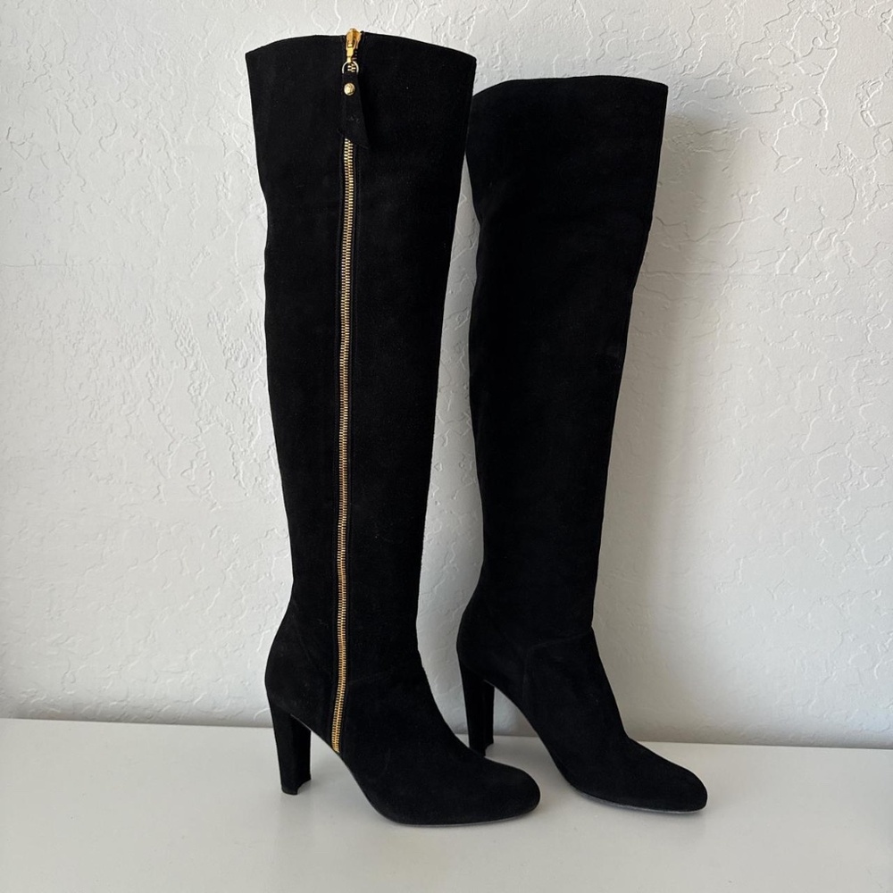 Stuart Weitzman black suede boots , 7.5 size